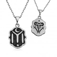 ​Gümüş Kayı Boyu Armalı Kolye