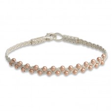 Gümüş Kazaziye Örgü Bileklik