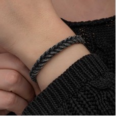 Gümüş Kazaziye Örgü Bileklik