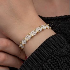 Gümüş Kazaziye Örgü Bileklik