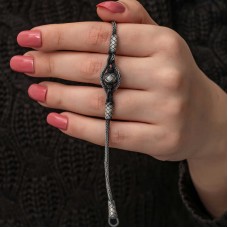 Gümüş Kazaziye Örgü Bileklik