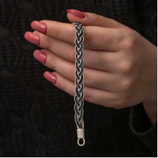 Gümüş Kazaziye Örgü Bileklik