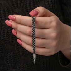 Gümüş Kazaziye Örgü Bileklik