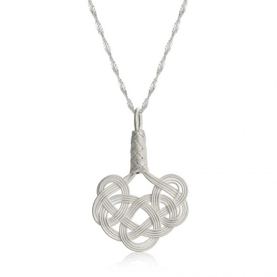 Gümüş Kazaziye Örgü Kadın Kolye Gümüş Kazaziye Örgü Kadın Kolye