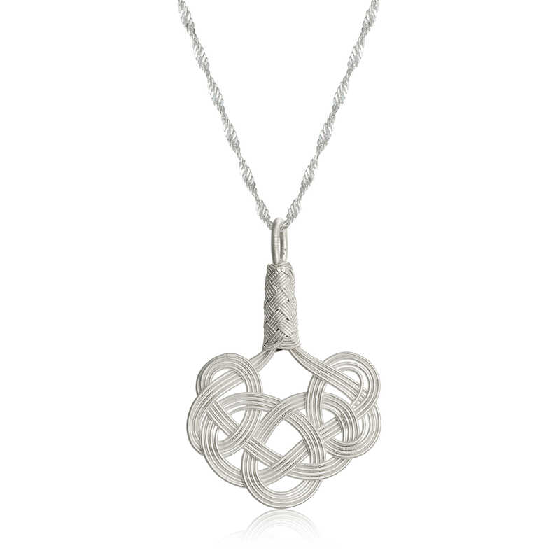 Gümüş Kazaziye Örgü Kadın Kolye Gümüş Kazaziye Örgü Kadın Kolye