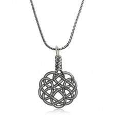 Gümüş Kazaziye Örgü Kadın Kolye