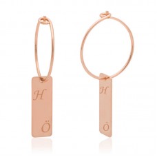 Gümüş Kişiye Özel Çubuk Küpe