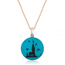 ​Gümüş Kız Kulesi Manzaralı Bayan Kolye
