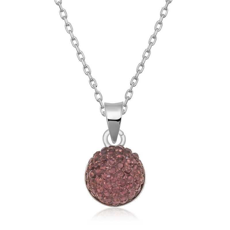 Gümüş Kristal Taşlı Kadın Kolye Gümüş Kristal Taşlı Kadın Kolye