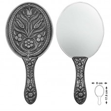 Gümüş Lale Motifli El Aynası