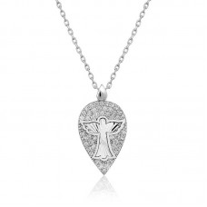 ​Gümüş Melek Damla Bayan Kolye