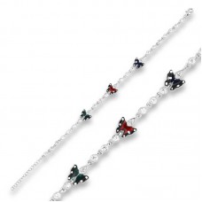 ​Gümüş Mineli Kelebek Bayan Bileklik