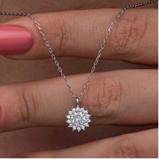 Gümüş Minimal Yuvarlak Anturaj Kadın Kolye