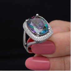 Gümüş Mistik Taşlı Kadın Yüzük