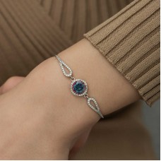 Gümüş Mistik Topaz Bileklik