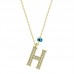 Gümüş Nazar Gold H Harfi Kadın Kolye