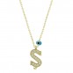 Gümüş Nazar Gold Ş Harfi Kadın Kolye