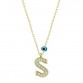 Gümüş Nazar Gold S Harfi Kadın Kolye