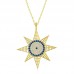 Gümüş Gold Nazarlı Kutup Yıldızı Kadın Kolye Gümüş Gold Nazarlı Kutup Yıldızı Kadın Kolye