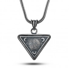 Gümüş Osmanlı Tuğrası Hilal Cevşen Kolye