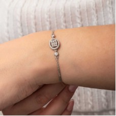 Gümüş Oval Baget Taşlı Kadın Bileklik