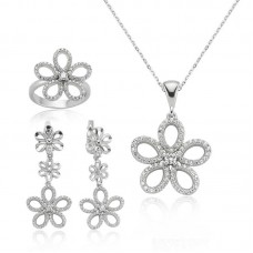 Gümüş Papatya Bayan Set