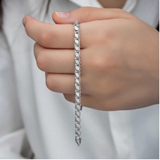 Gümüş Pullu Zincir Kadın Bileklik