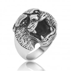 ​Gümüş Puma Kafası Erkek Yüzük