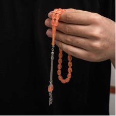 Gümüş Püskül Sıkma Kehribar Tesbih