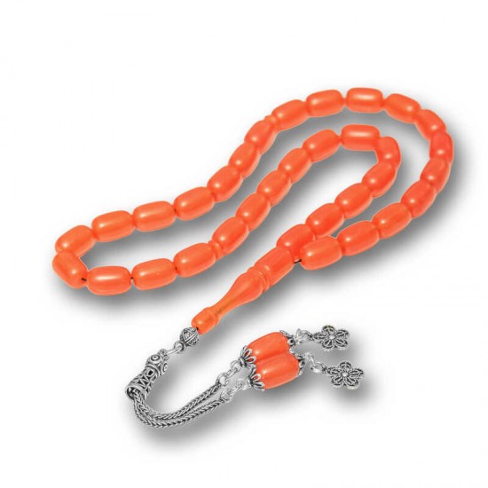 Gümüş Püsküllü Kapsül Kesim Sıkma Kehribar Tesbih Gümüş Püsküllü Kapsül Kesim Sıkma Kehribar Tesbih