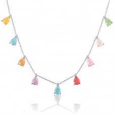 Gümüş Renkli Kadın Şans Kolyesi