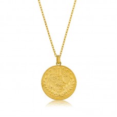 Gümüş Reşat Altın Bayan Kolye