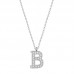Gümüş Rodyum B Harfi Kadın Kolye Gümüş Rodyum B Harfi Kadın Kolye