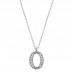 Gümüş Rodyum O Harfi Kadın Kolye