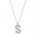 Gümüş Rodyum S Harfi Kadın Kolye