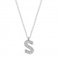 Gümüş Rodyum S Harfi Kadın Kolye