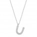 Gümüş Rodyum Ü Harfi Kadın Kolye