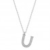 Gümüş Rodyum U Harfi Kadın Kolye