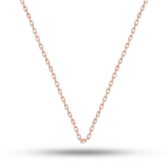 Gümüş Rose 0.30 Mikron 45 Cm Forse Kadın Zincir