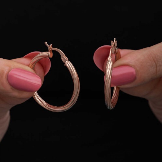 Gümüş Rose 3 mm Burgu Şarnel Küpe Gümüş Rose 3 mm Burgu Şarnel Küpe