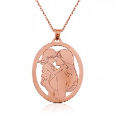 ​Gümüş Rose Anne Kız Kolye