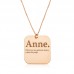 Gümüş Rose Anne Yazılı Plaka Bayan Kolye Gümüş Rose Anne Yazılı Plaka Bayan Kolye