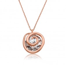 Gümüş Rose Aşk Döngüsü Bayan Kolye