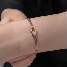 Gümüş Rose Aşk Düğüm Kadın Bileklik