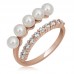 Gümüş Rose Ayarlanabilir İnci Taşlı Kadın Yüzük Gümüş Rose Ayarlanabilir İnci Taşlı Kadın Yüzük