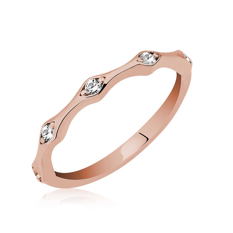 Gümüş Rose Beştaş Mekik Bayan Yüzük Gümüş Rose Beştaş Mekik Bayan Yüzük