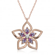 ​Gümüş Rose Çiçek Kadın Kolye