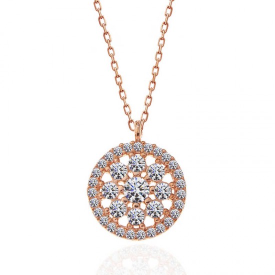 ​Gümüş Rose Çiçek Kadın Kolye