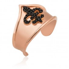 Gümüş Rose Desenli Eklem Yüzük