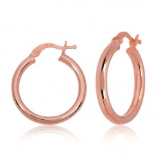 Gümüş Rose Halka Kadın Küpe